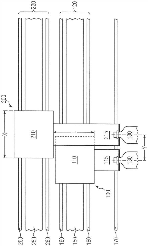 Linear transport system with minimum transport pitch