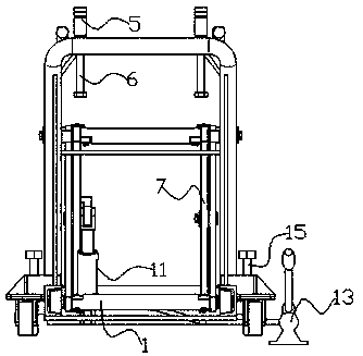 A portable car tailgate installation hydraulic device