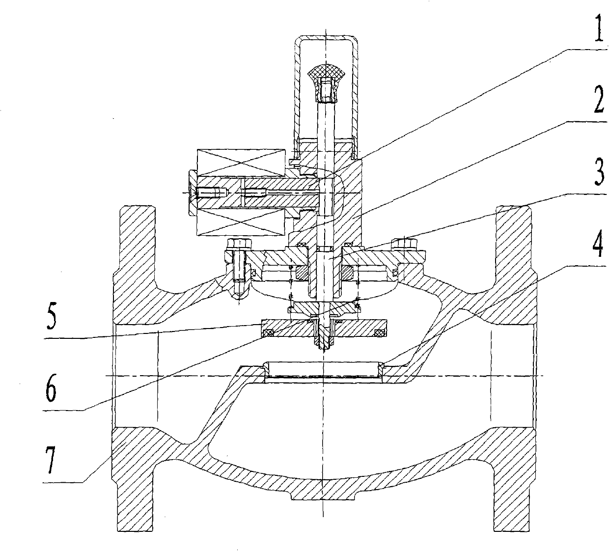 Reverse sealing structure of emergency cut-off valve for gas