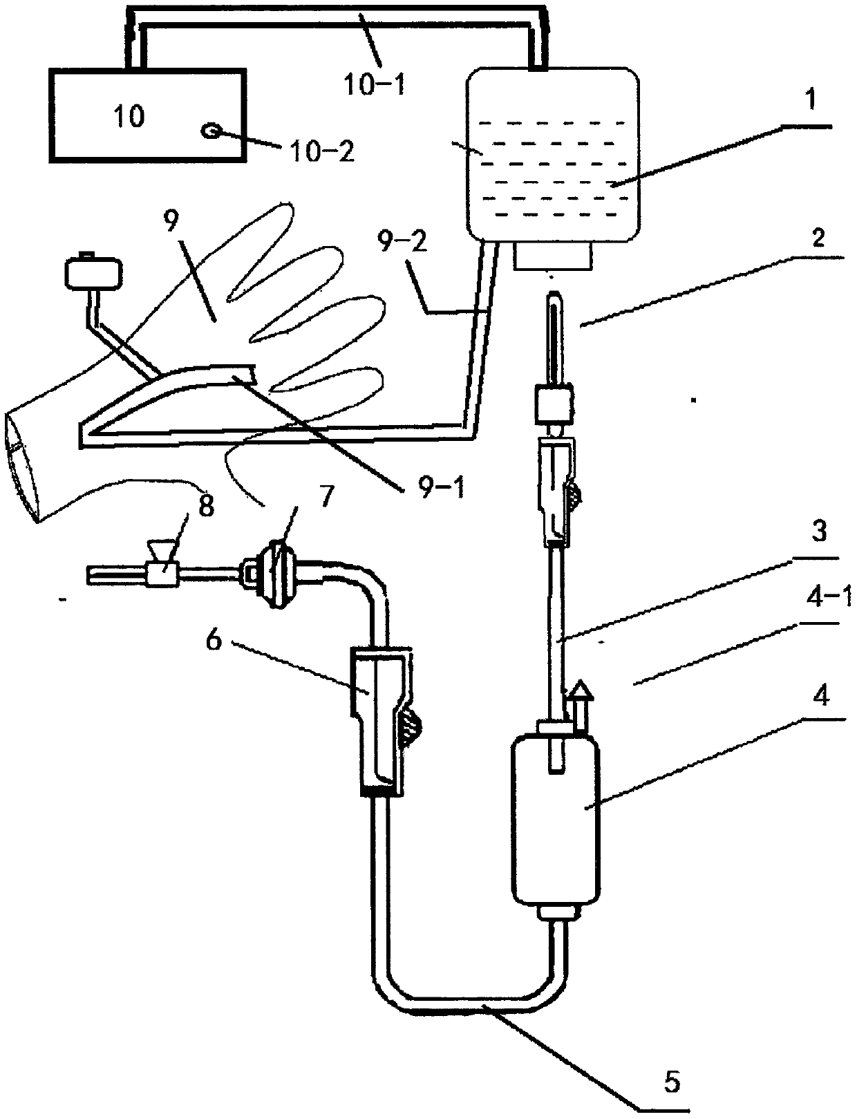 Vein transfusion device for nursing teaching