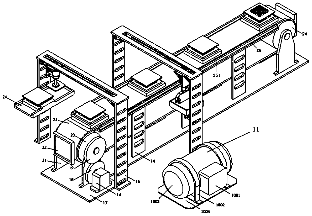 Forming equipment for a transparent diamond-encrusted floor and its manufacturing method