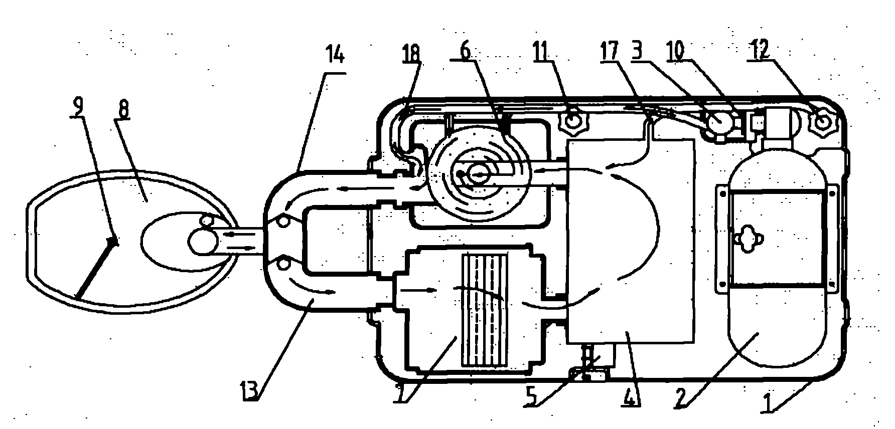 Positive-pressure closed-circuit temperature-adjusted oxygen respirator