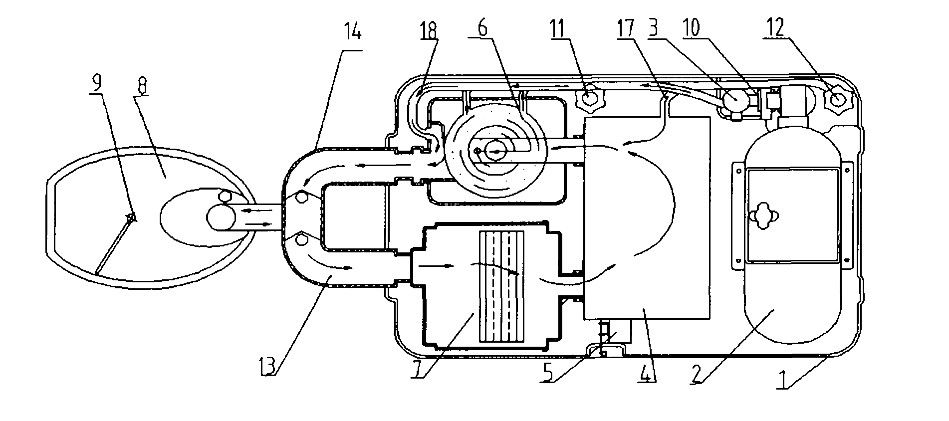 Positive-pressure closed-circuit temperature-adjusted oxygen respirator