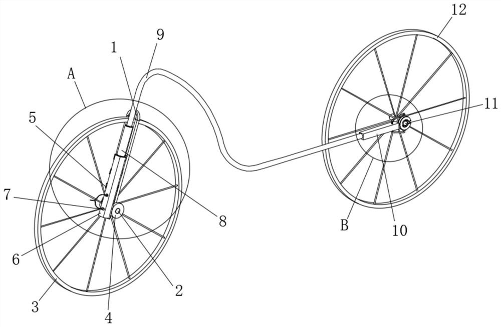Bicycle front and rear wheel cooperative brake device