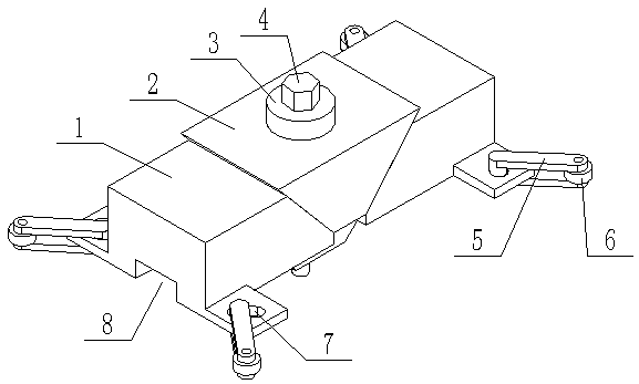 A welding expansion device for rectangular tube group