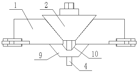 A welding expansion device for rectangular tube group