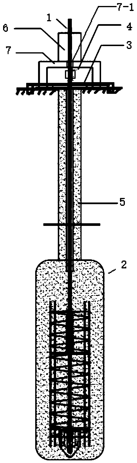 Construction method of expanded-head prestressed concrete anchor rod
