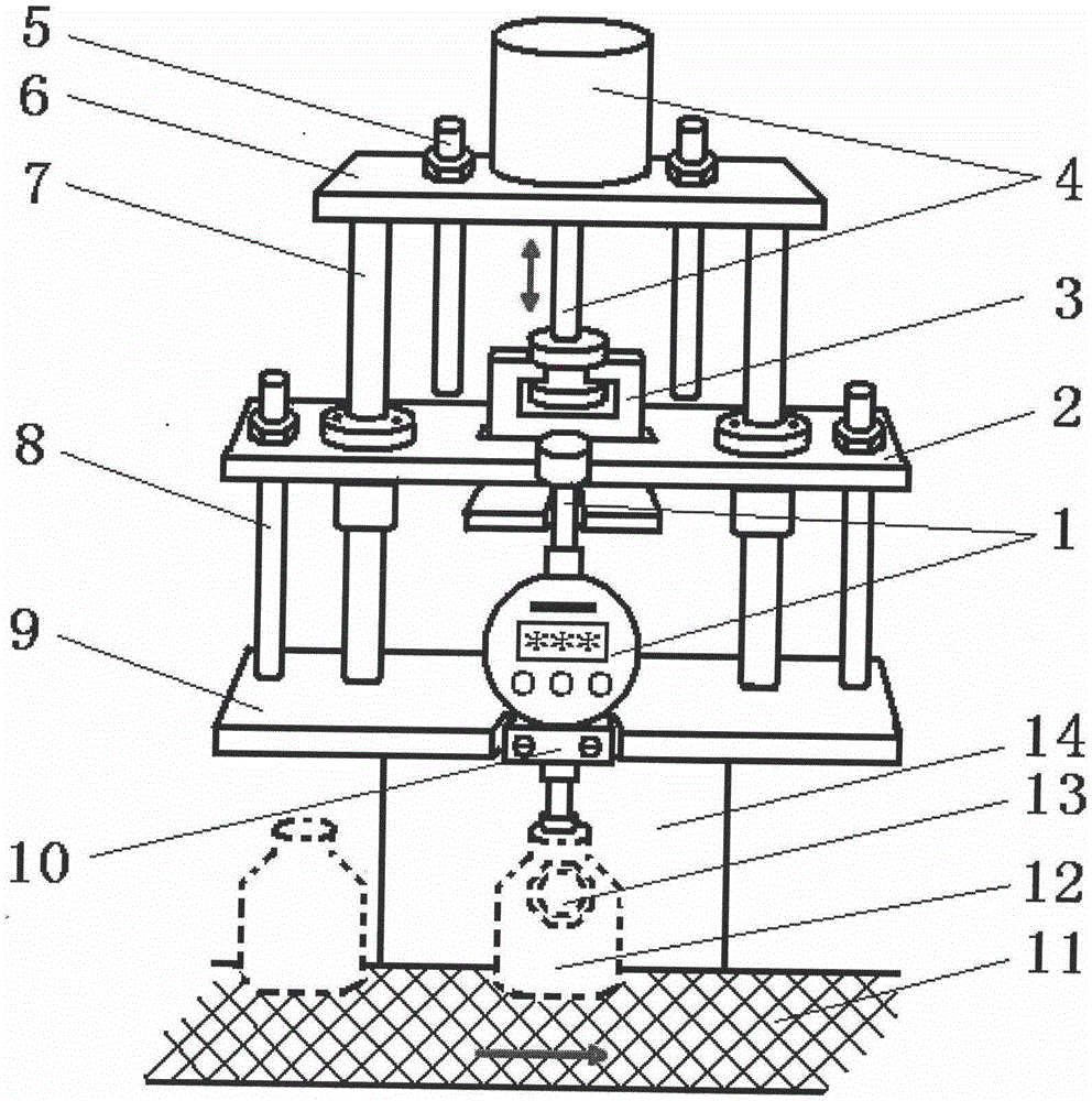 An automatic measuring device for the height of perforating charges