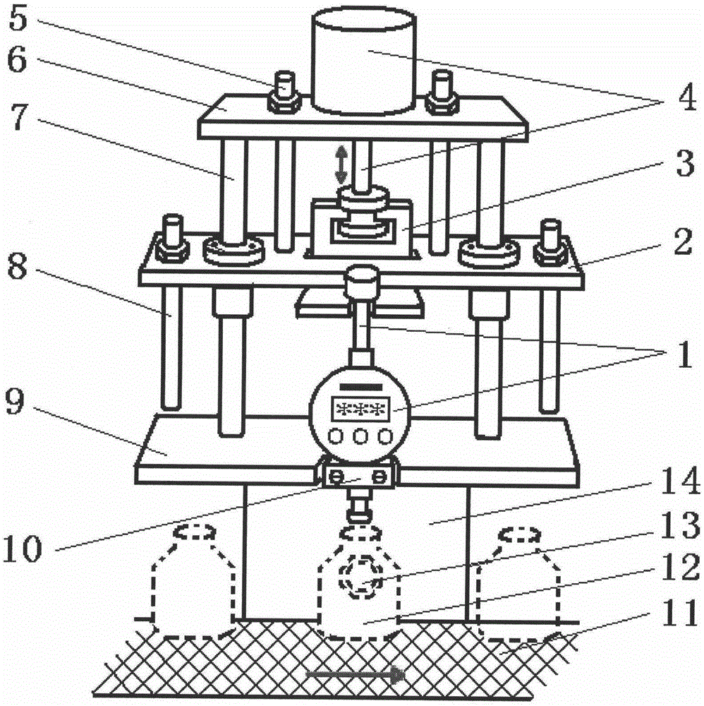An automatic measuring device for the height of perforating charges