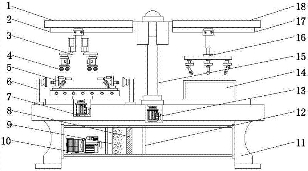 Induction cooker face shell machining device