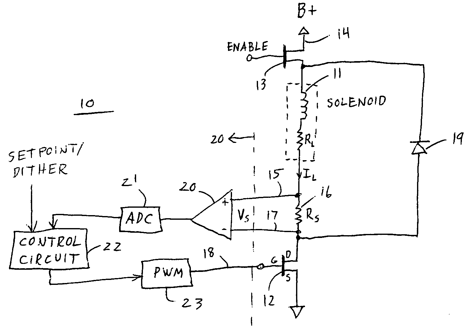 Frequency-controlled load driver for an electromechanical system