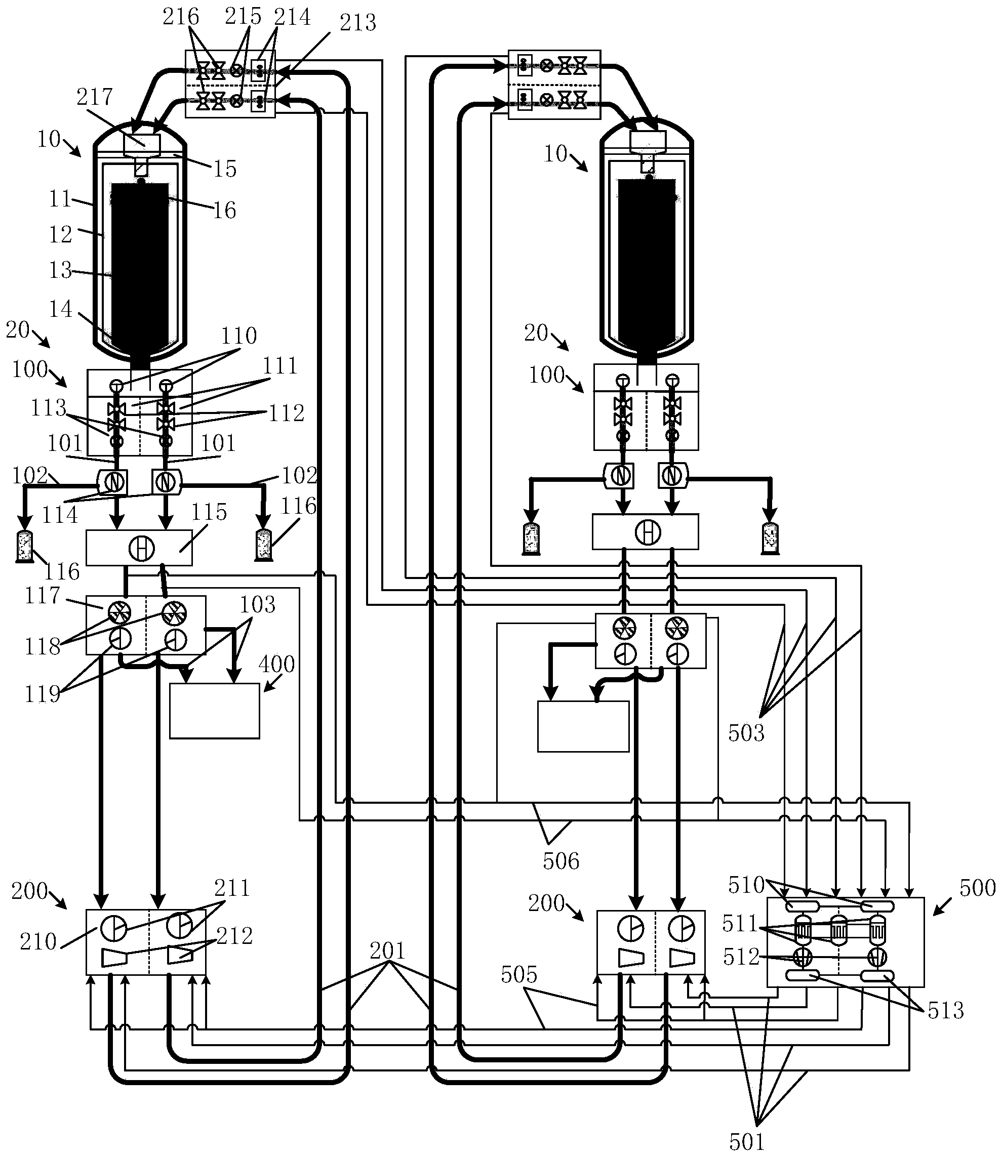 Pebble-bed module type high-temperature gas cooled reactor fuel loading and unloading system