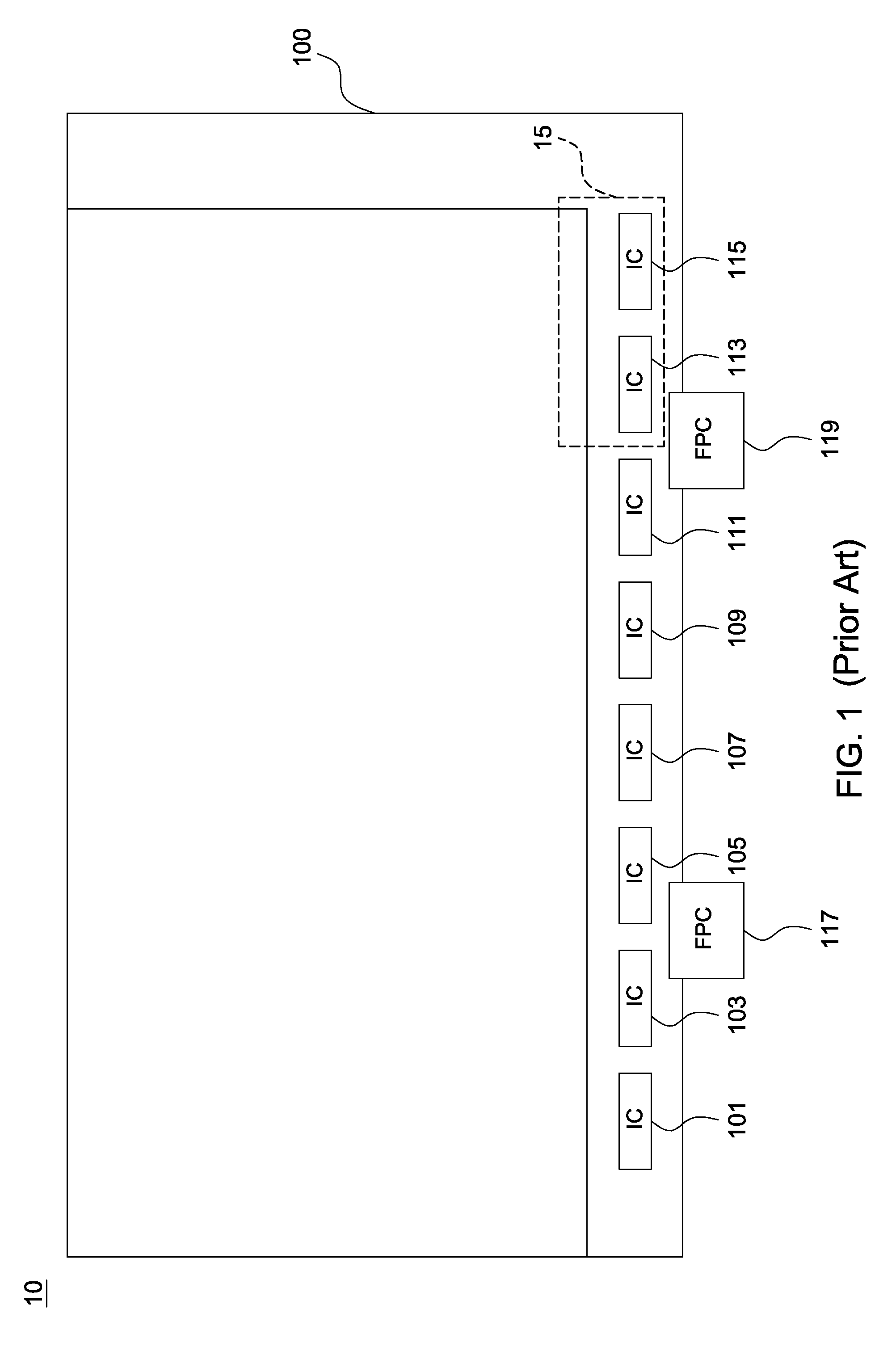 Chip-on-glass panel device