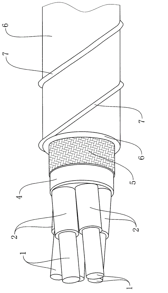 Movable cable of resistance to drag and scraping prevention and extrusion forming mould device thereof