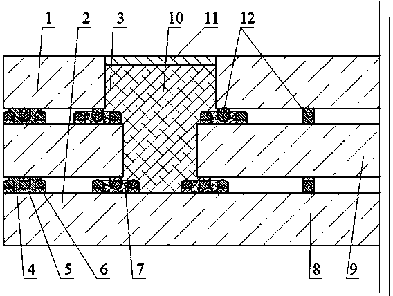 Microwave-welded planar toughened vacuum glass provided with extraction opening with edges being sealed by sealing strips