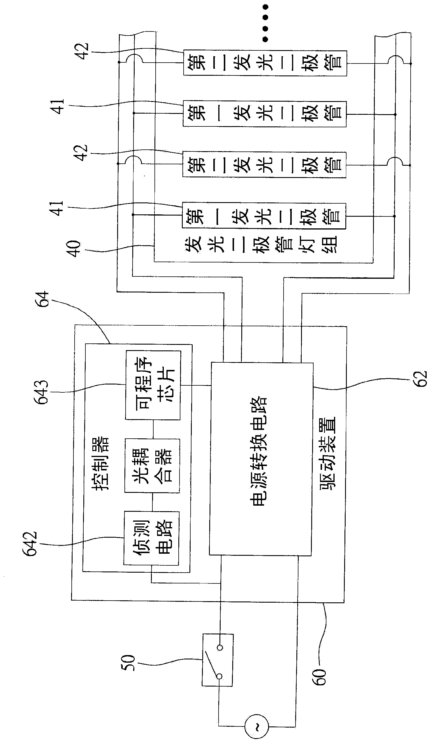 Dimmable light-emitting-diode illumination system, and driving device and driving method thereof