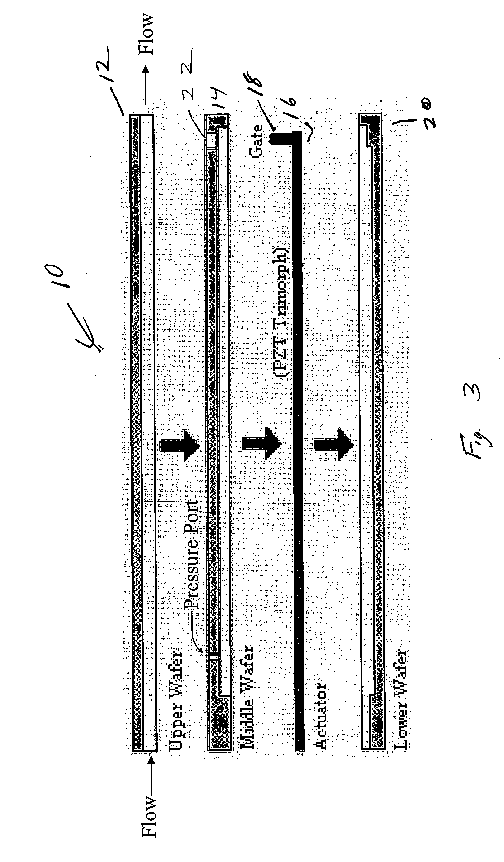 Piezoelectric axial flow microvalve