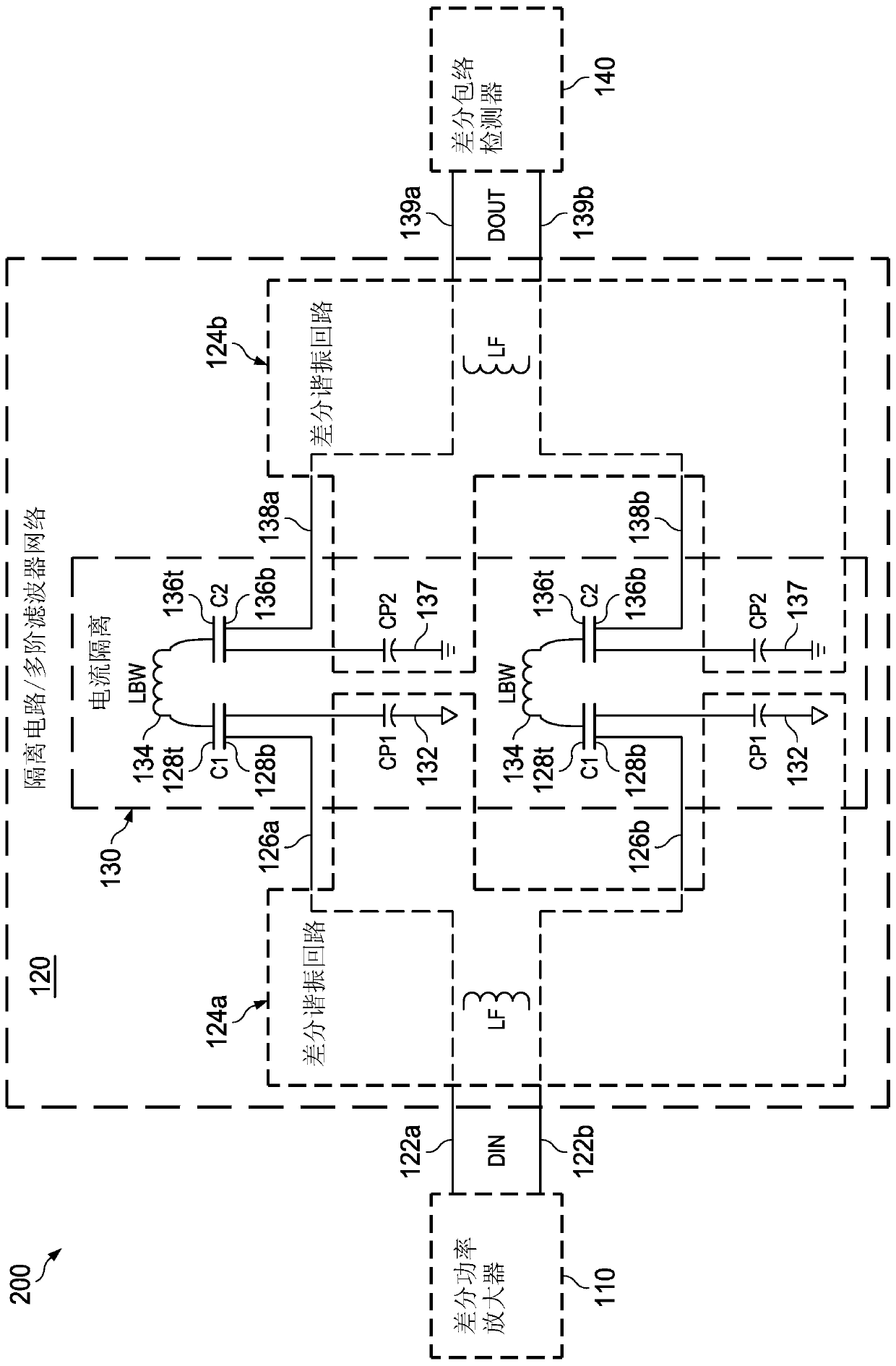 Low loss galvanic isolation circuitry