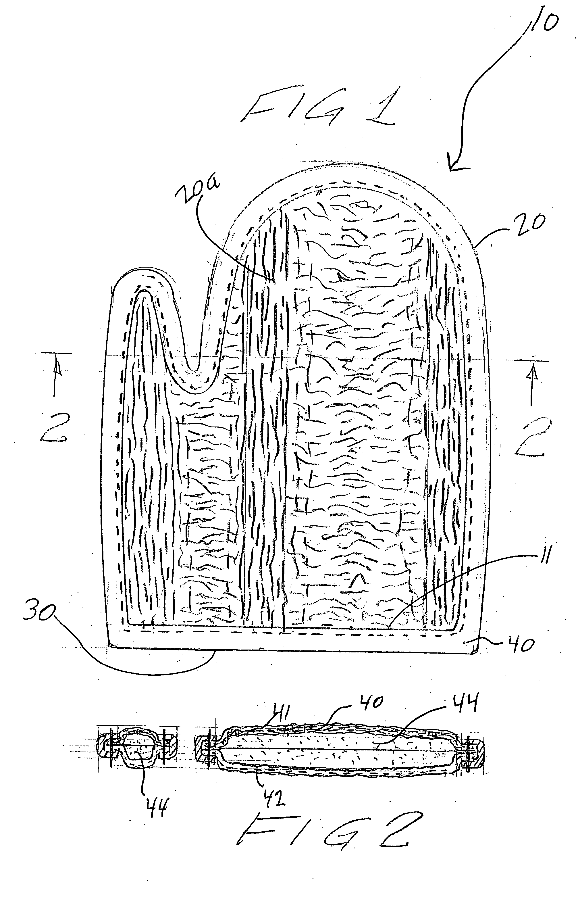 Loofah washcloth with varied areas of coarseness and method