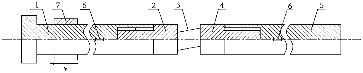 Testing assembly and testing method for dynamic tension-shear mechanical parameters of brittle material