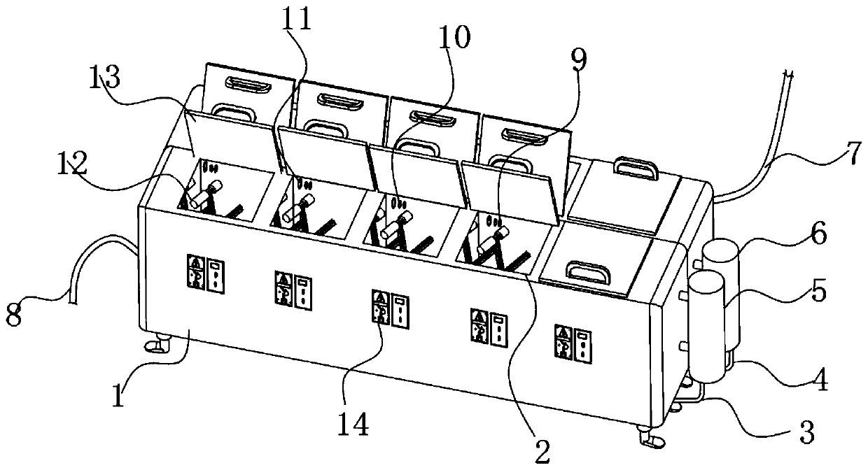 Novel college dormitory coin-operated rapid shoe washing machine