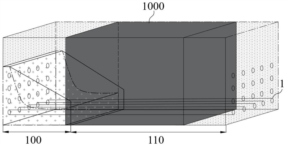 Underground reservoir coal pillar dam body damage area osmotic pressure monitoring device and monitoring method