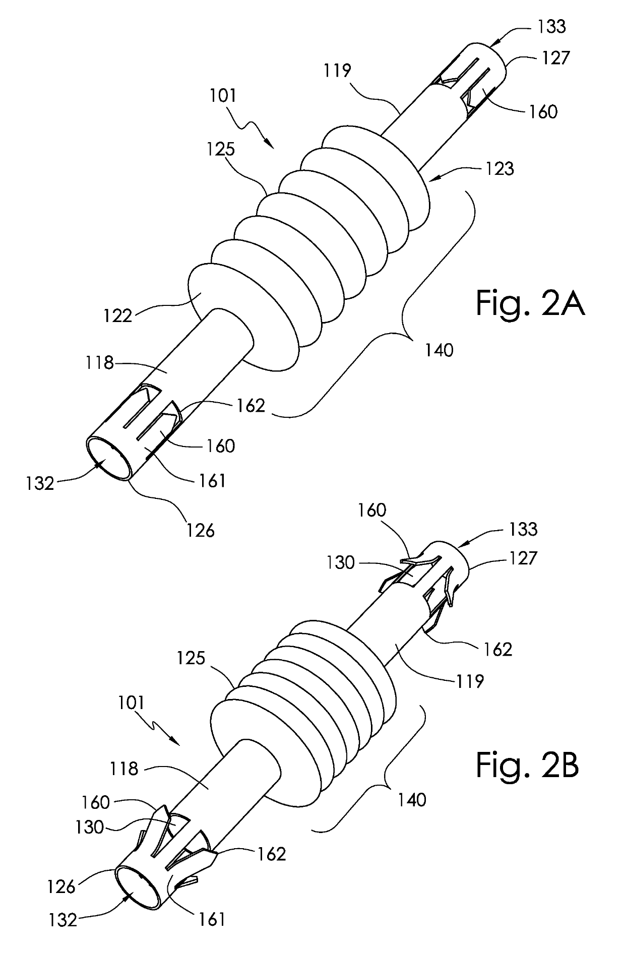 Fasteners with shape changing zigzag structures and methods using same