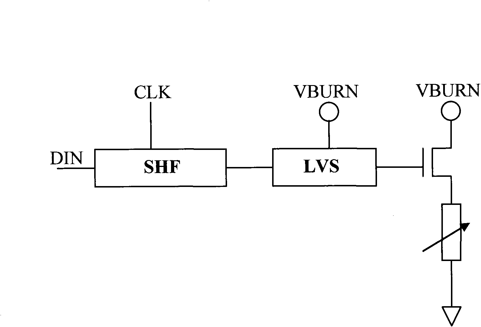 Electric fuse burning operation method and burning device