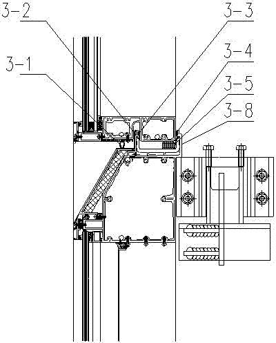 Floating window type curtain wall unit