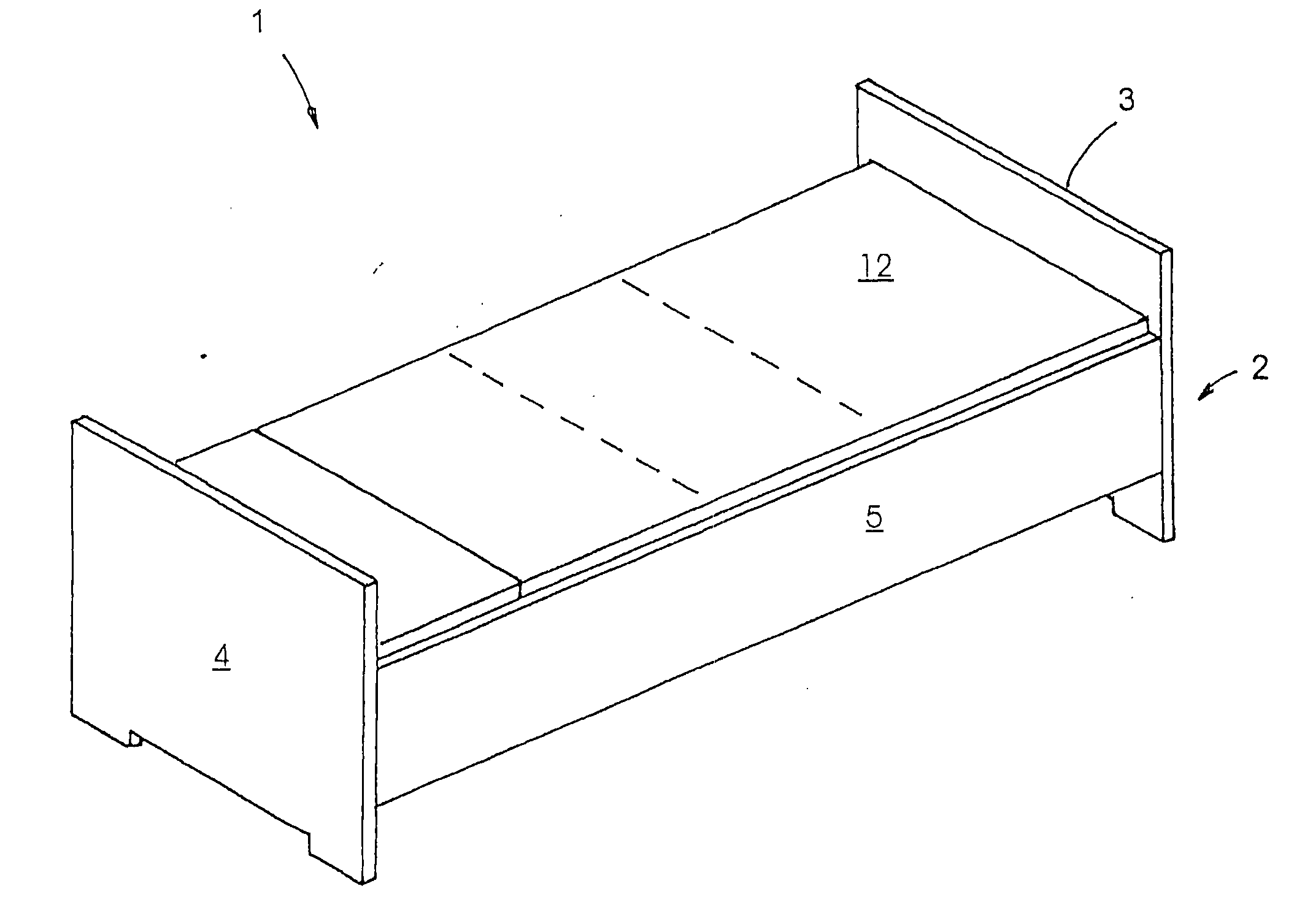 Nursing bed with improved lifting mechanism
