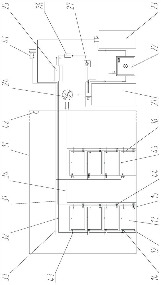 Fire prevention and control system for lithium ion battery prefabricated cabin and control method