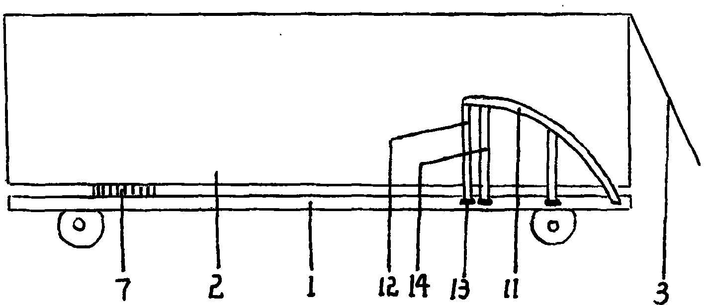 Back-tipping dumper with carriage capable of steering