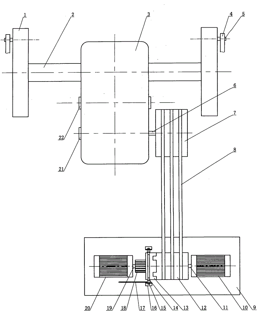 Dual-motor starting gear speed-reducing wheel type energy storage device