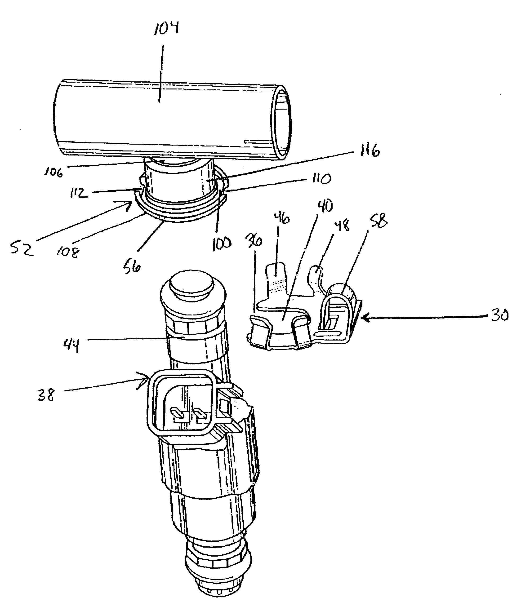 Method and apparatus for maintaining the alignment of a fuel injector