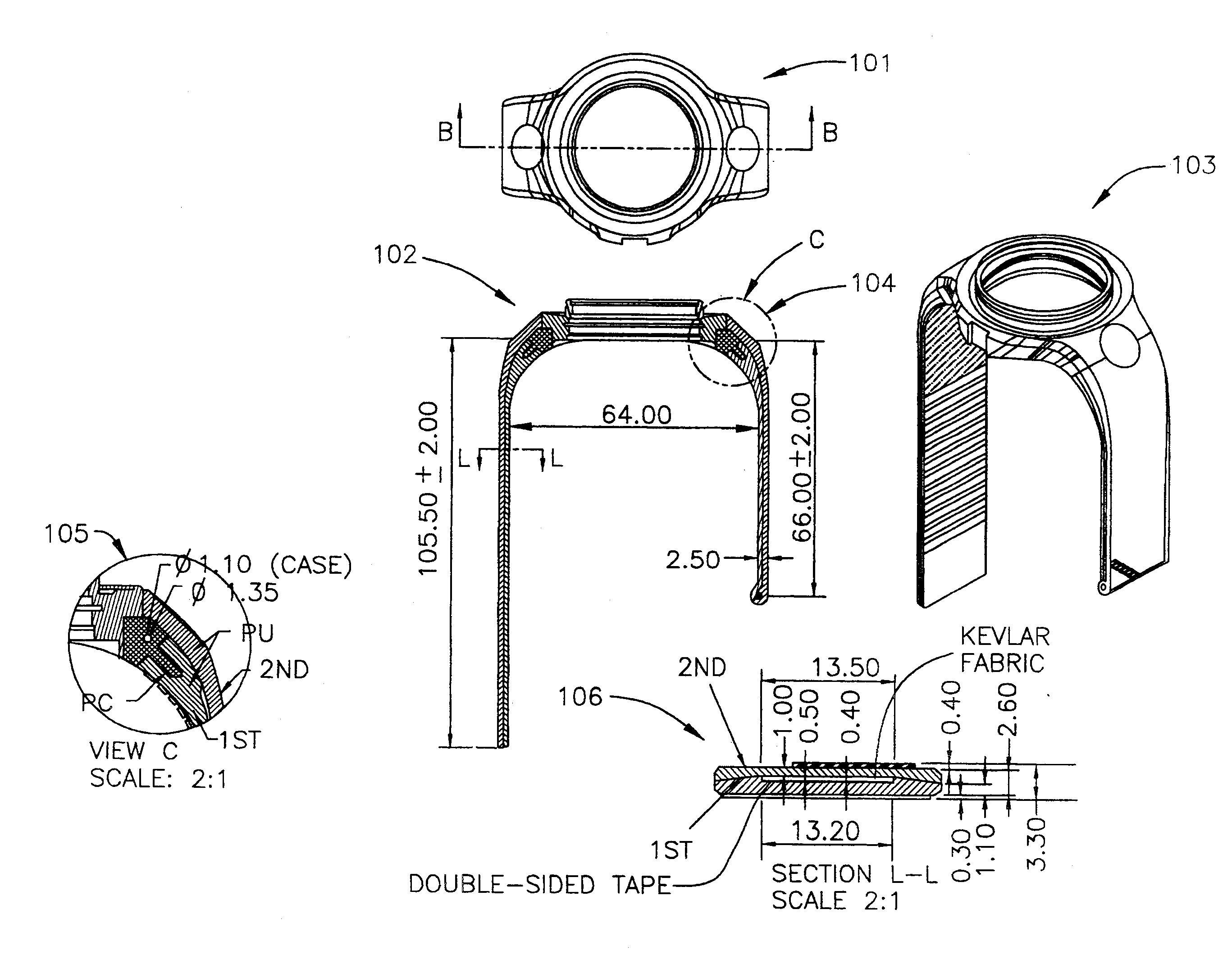 Integrated watch band and methods therefor