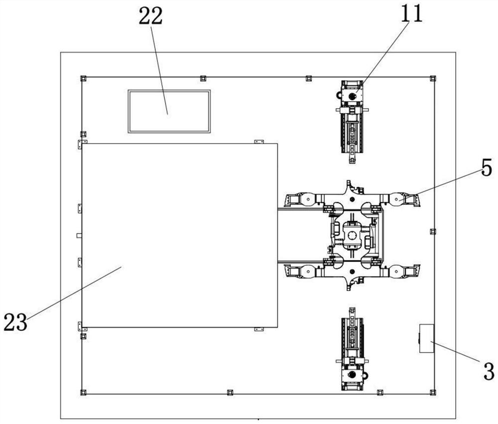 Framework integral magnetic powder inspection device and method