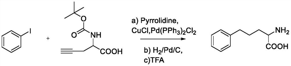 Synthesis method of multi-configuration long-chain phenyl amino acid compound