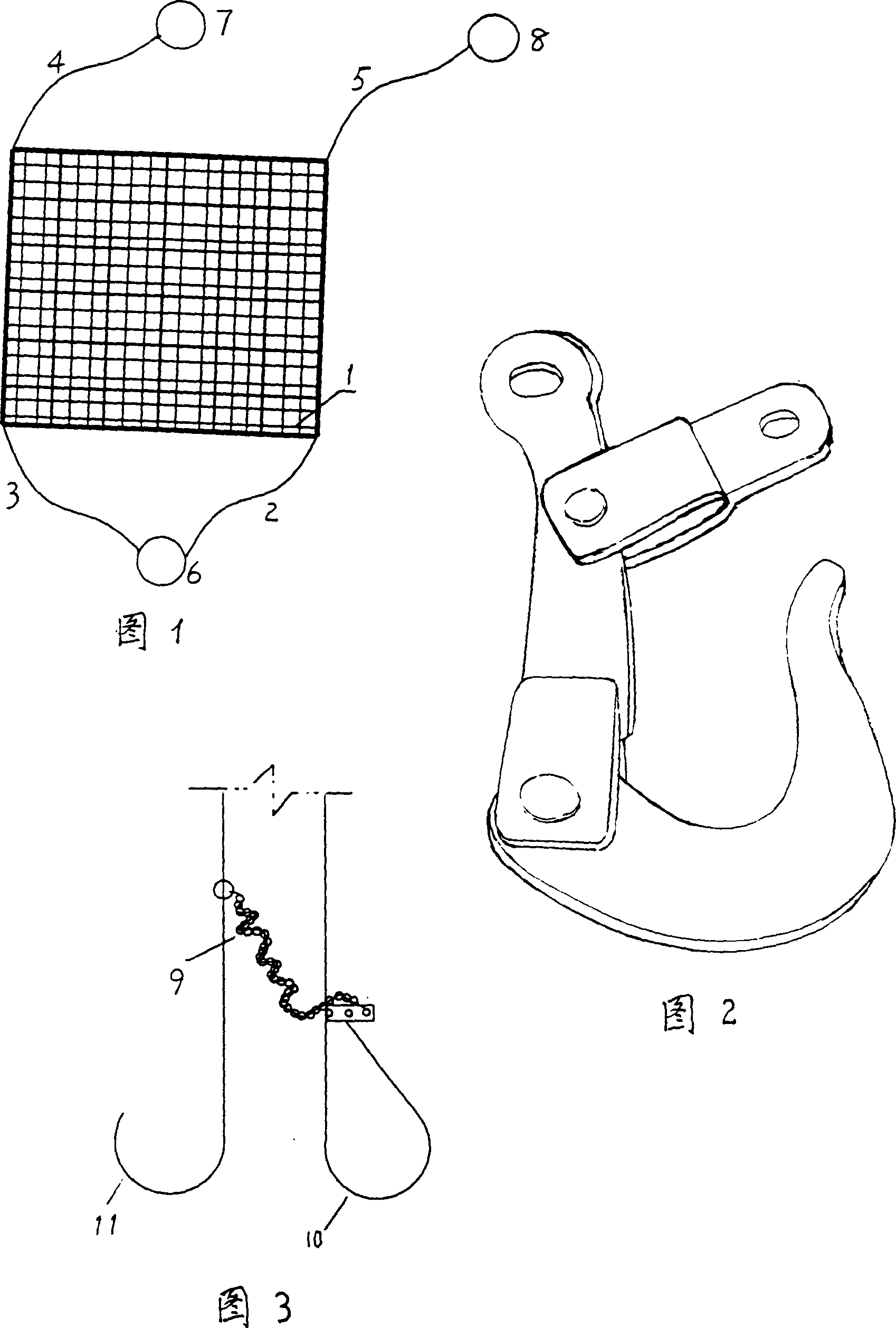 Packed sand throwing and filling method by tuck net