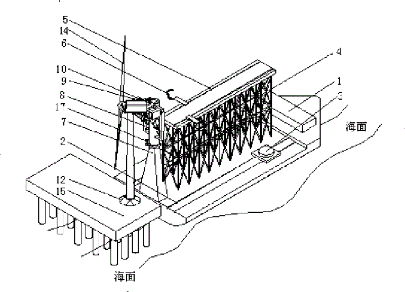 Ship for transporting wind turbines and transporting method for wind turbines