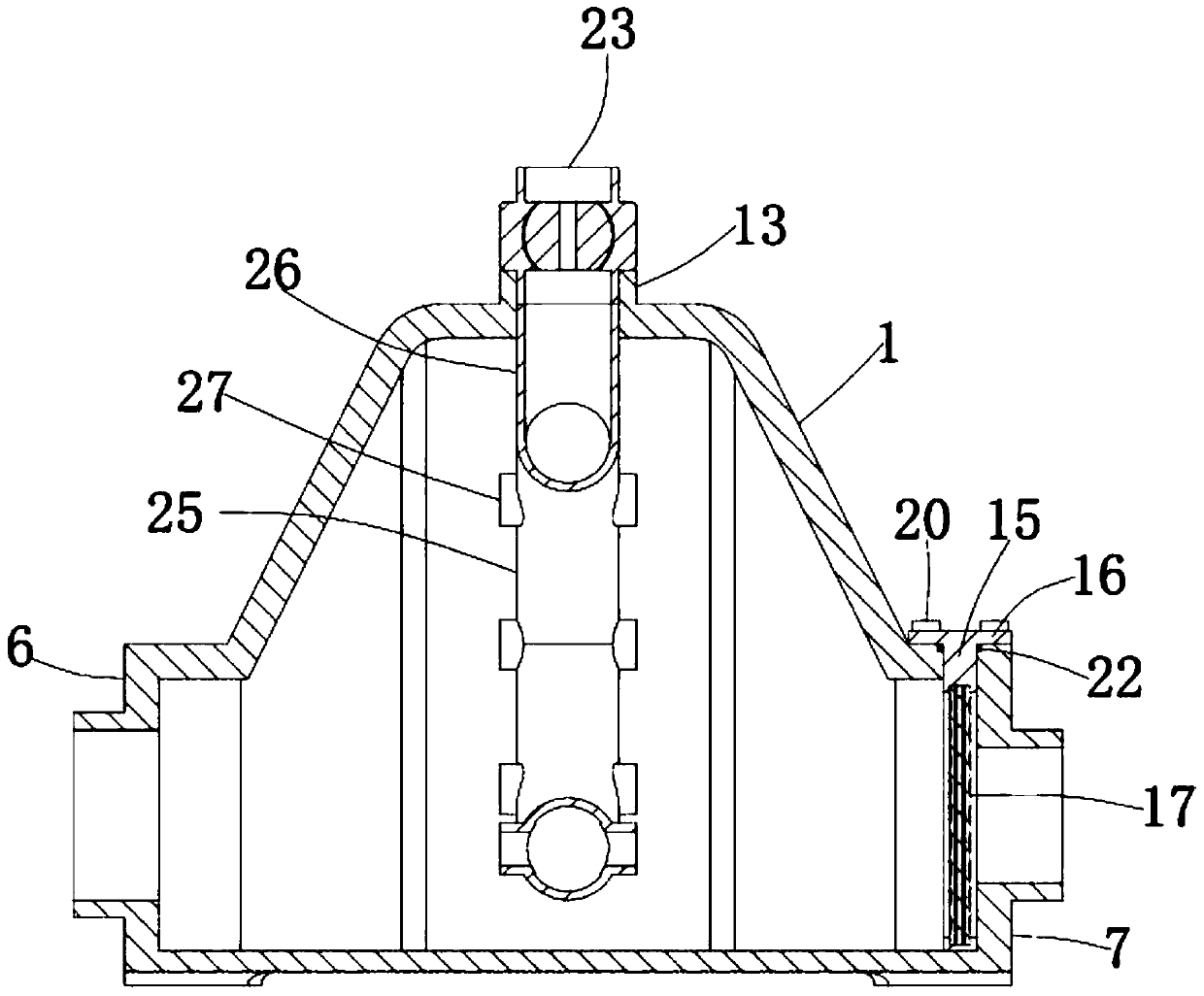 Multi-stage sewage biological treatment tank containing flexible MBR flat film