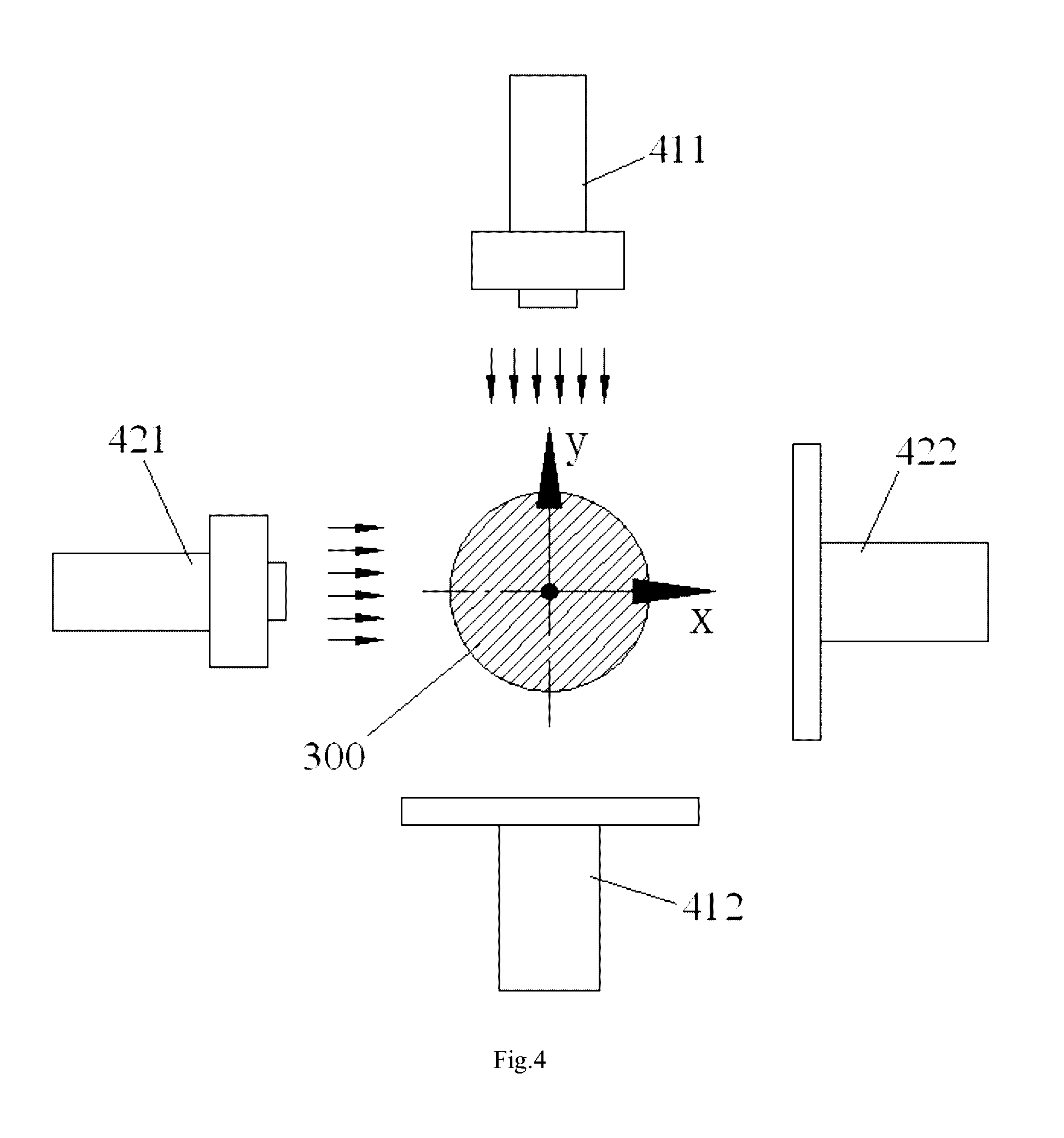 Alignment system and method for calibrating position of optical fiber bore ferrule