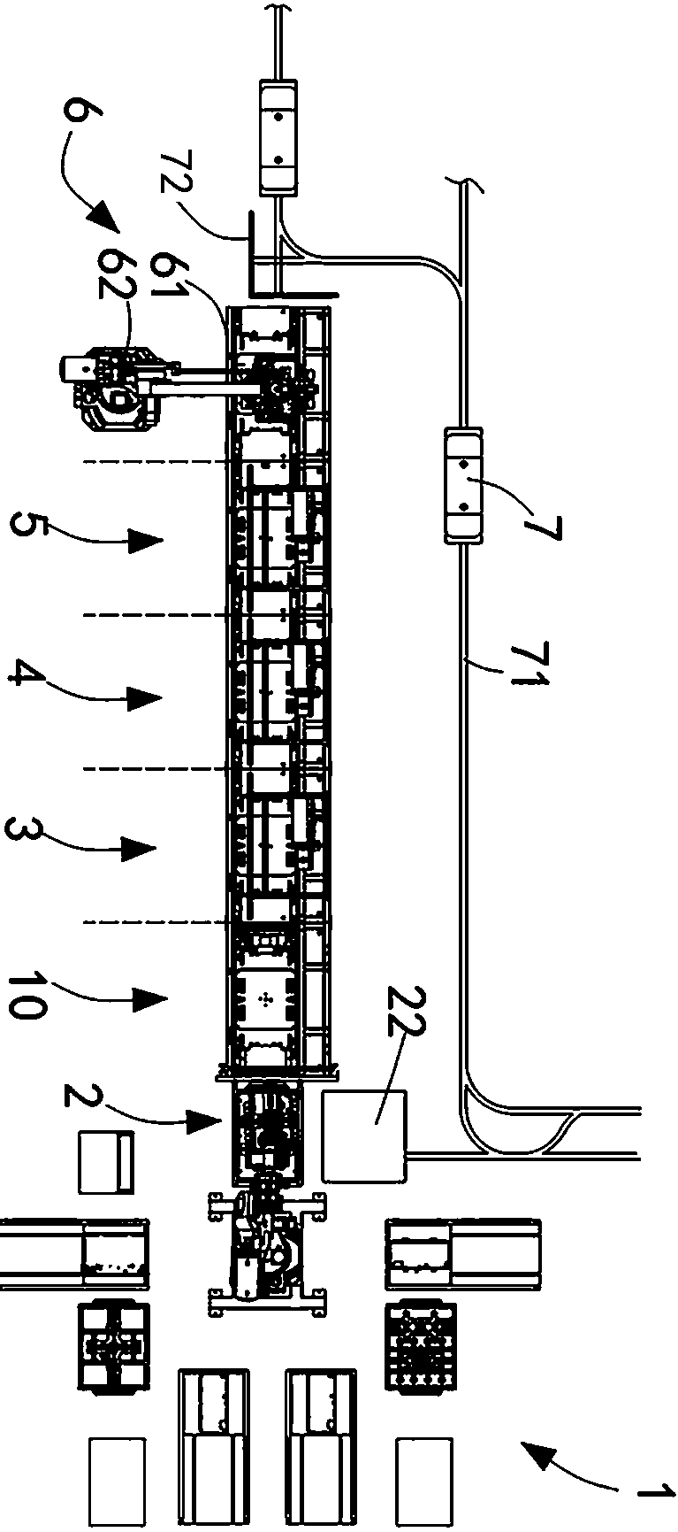 Engine galvanic pile and hydrogen pipe component assembling production line