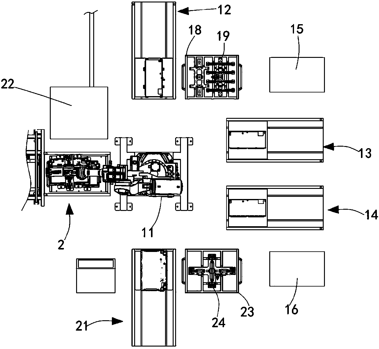 Engine galvanic pile and hydrogen pipe component assembling production line