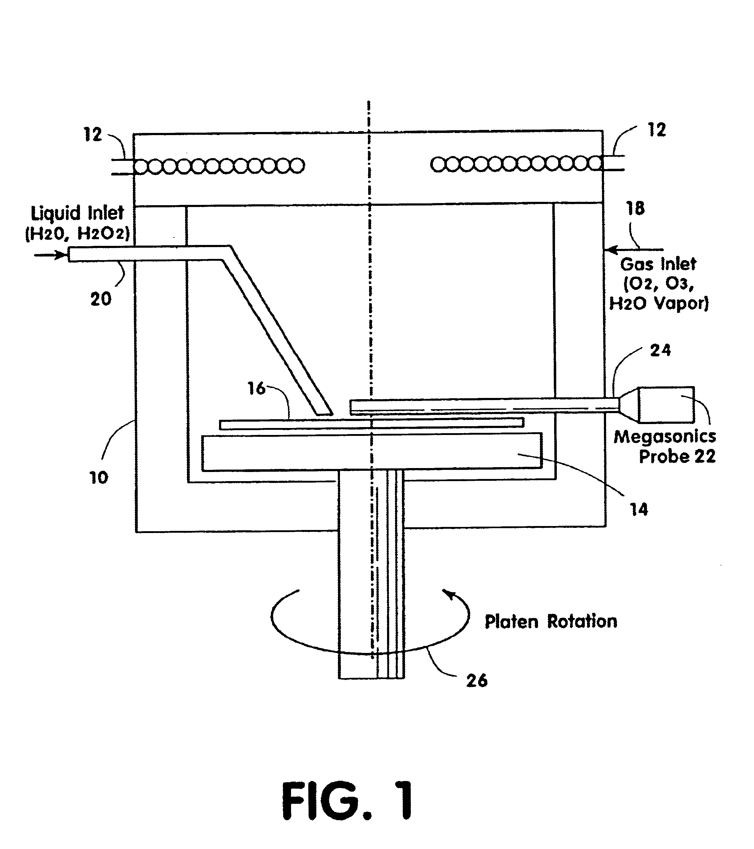 Method and apparatus for removing photoresist and post-etch residue from semiconductor substrates by in-situ generation of oxidizing species