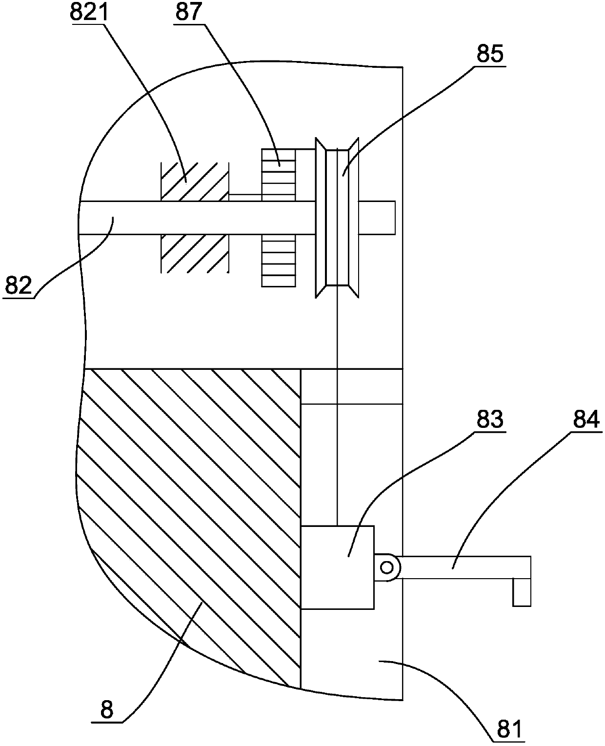 Traction device provided with safety tongs