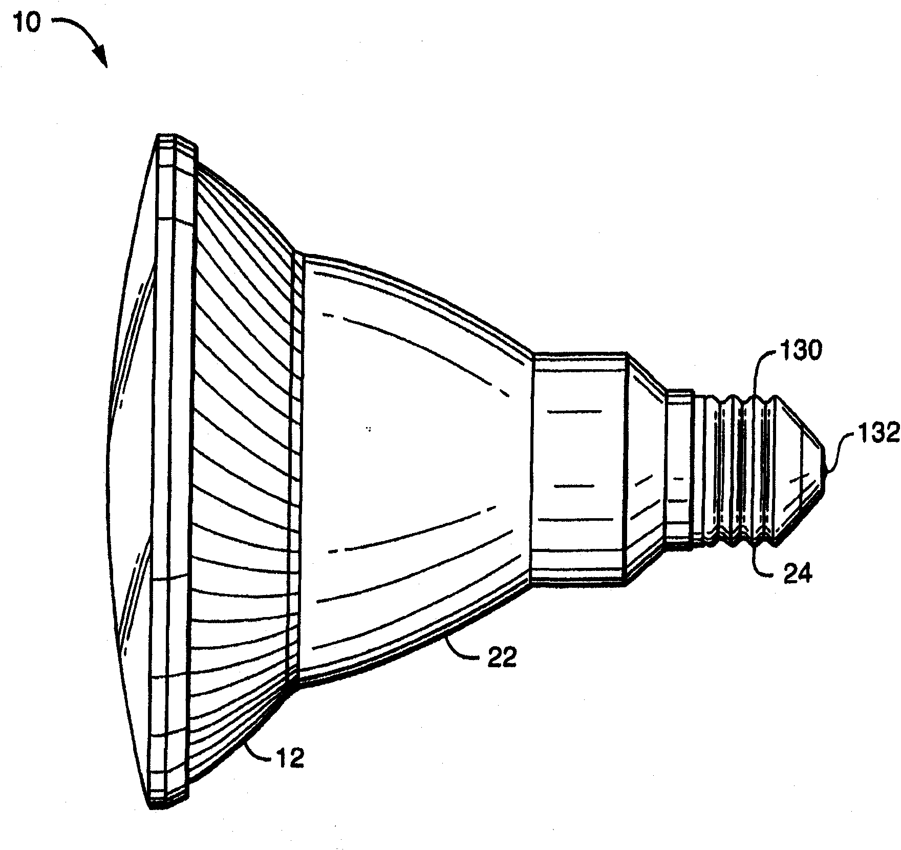 EMI controlled integral HID reflector lamp