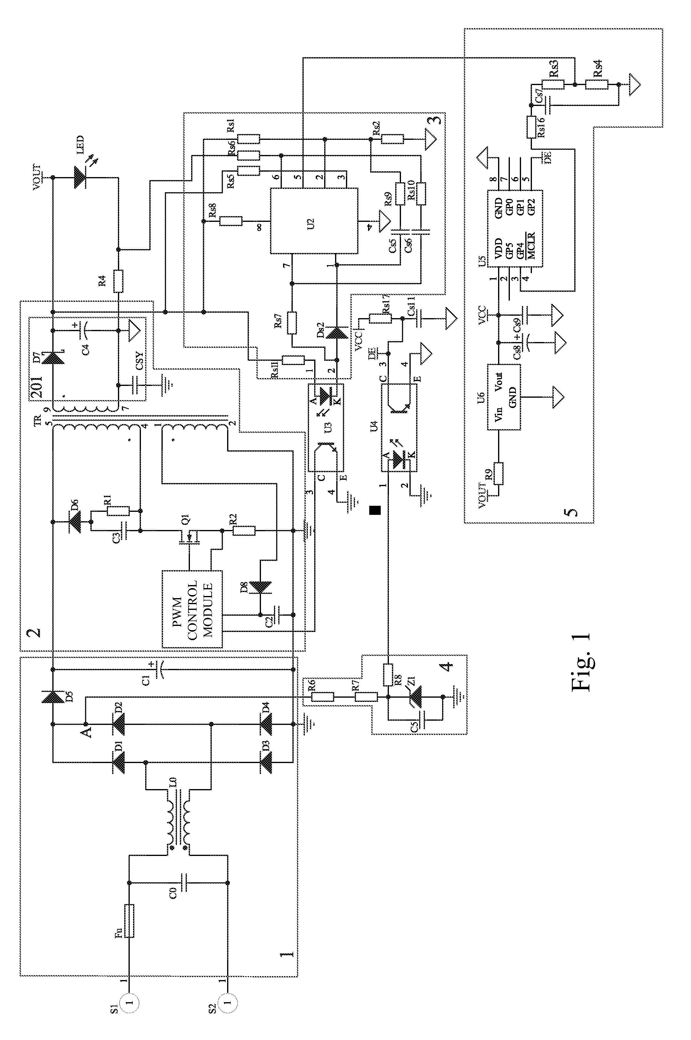 Stepped dimming device for LED lamp