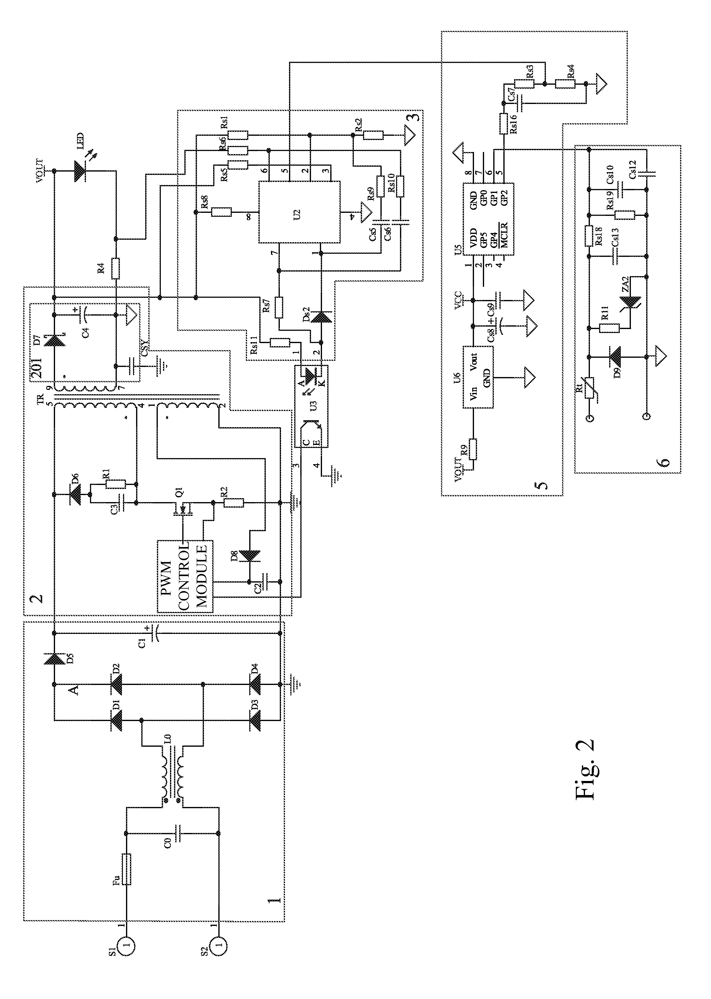 Stepped dimming device for LED lamp
