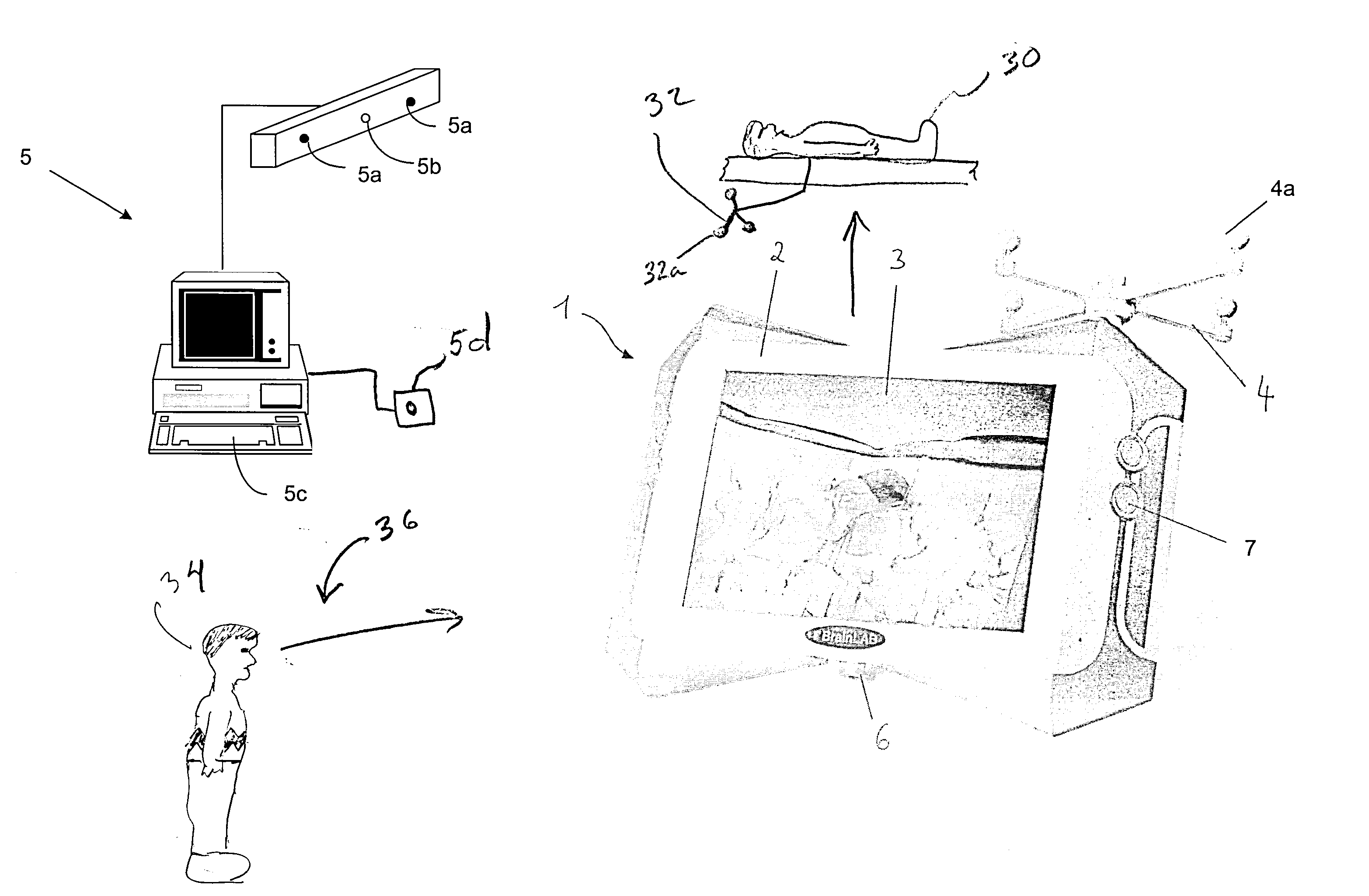 Stereoscopic visualization device for patient image data and video images