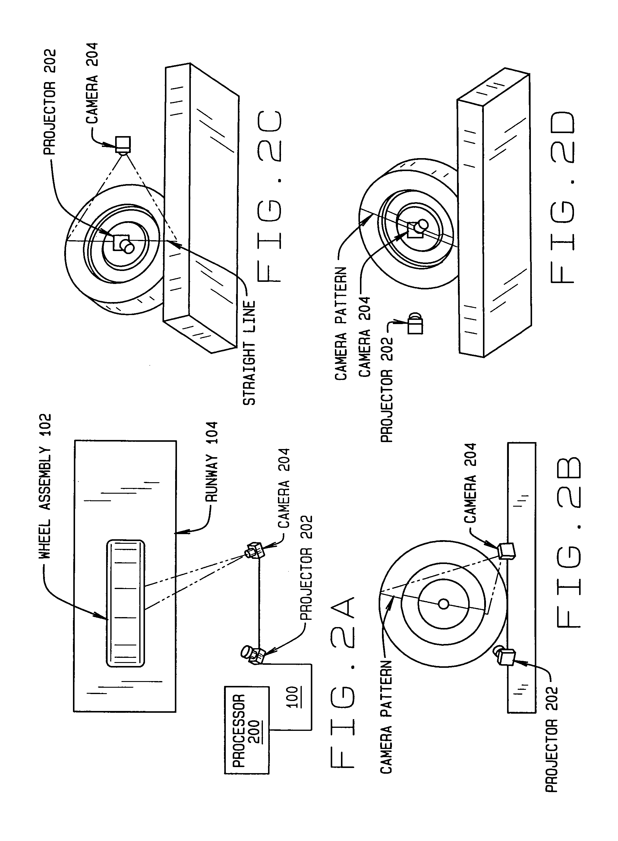 Method and apparatus for wheel alignment system target projection and illumination